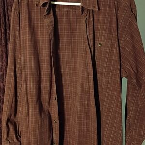 Columbia Maroon Checkered Shirt